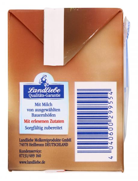 Landliebe Milch Leckerer Genuss mit Schoko