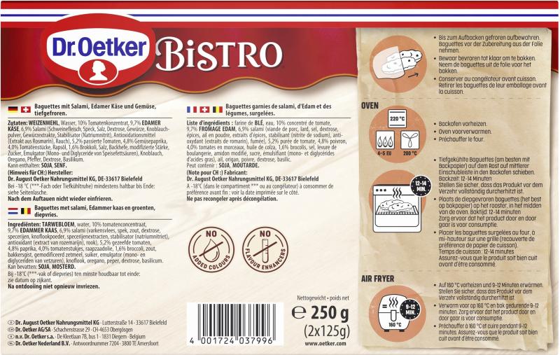 Baguette kaufen bei Dr. Oetker online Bistro Salami