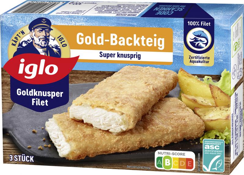 Iglo Goldknusper Filets Gold-Backteig