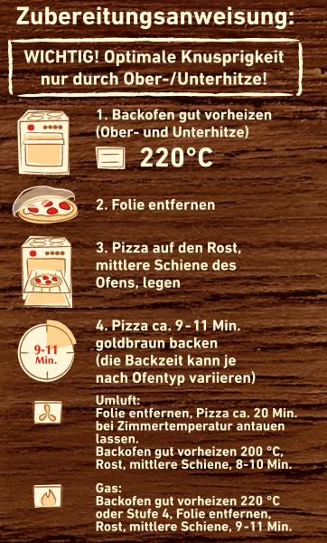 Original Wagner Die Backfrische Salami Pizza mit und ...