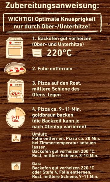 Wagner Die Backfrische Mozzarella Pizza mit Kirschtomaten und Basilikum,  (Tiefkühlpizza