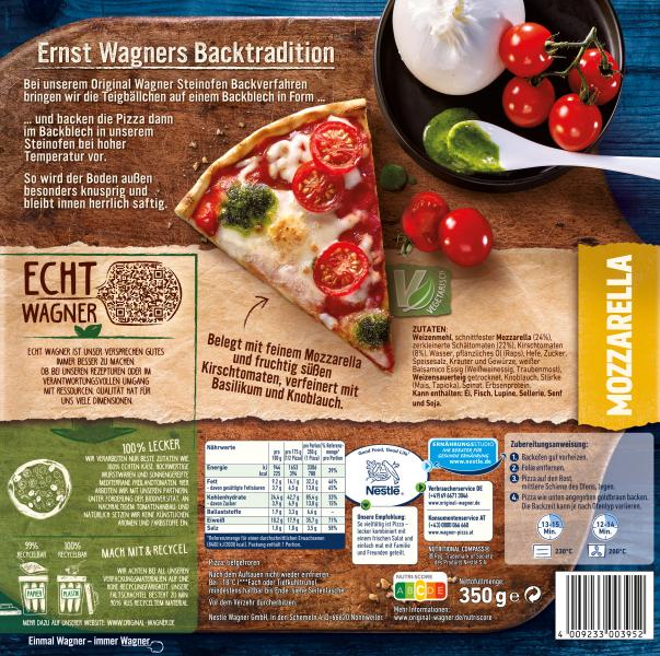 Original Wagner Steinofen Pizza Mozzarella Vegetarische Pizza Original Wagner Steinofen Pizza Mozzarella Vegetarische Pizza