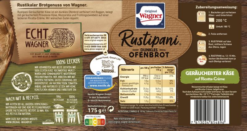 Original Wagner Rustipani Geräucherter Käse
