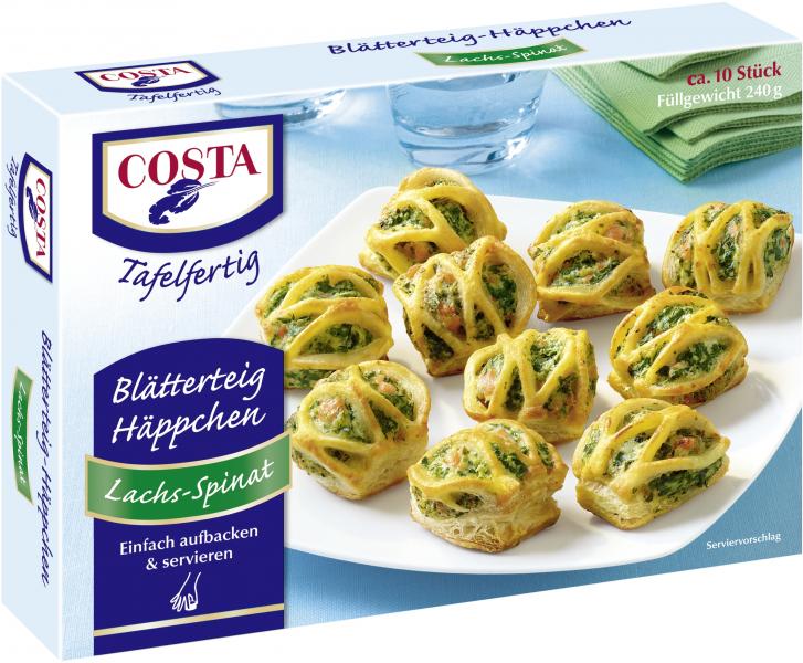 Costa Blätterteig-Häppchen Lachs-Spinat