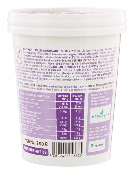 Made with Luve Lupinen Eis Schokolade