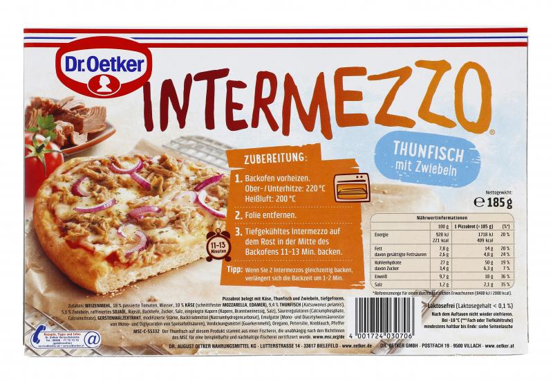 Dr Oetker Intermezzo Thunfisch Mit Zwiebeln Online Kaufen Bei Mytime De