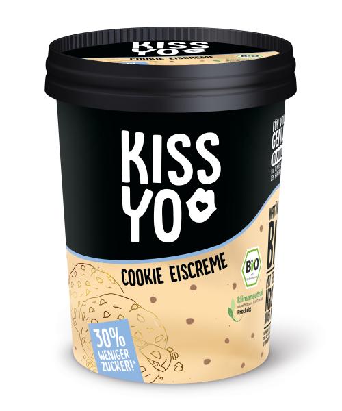 Kissyo Bio Eiscreme Cookie 30% weniger Zucker