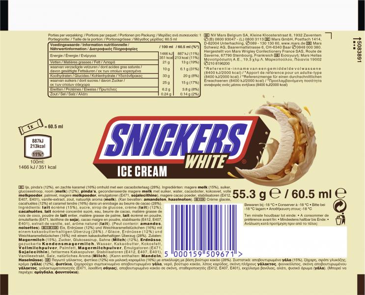 Snickers White Ice-Cream