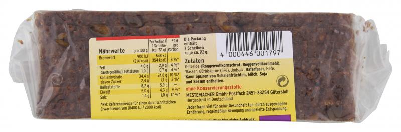 Mestemacher Kürbiskernbrot