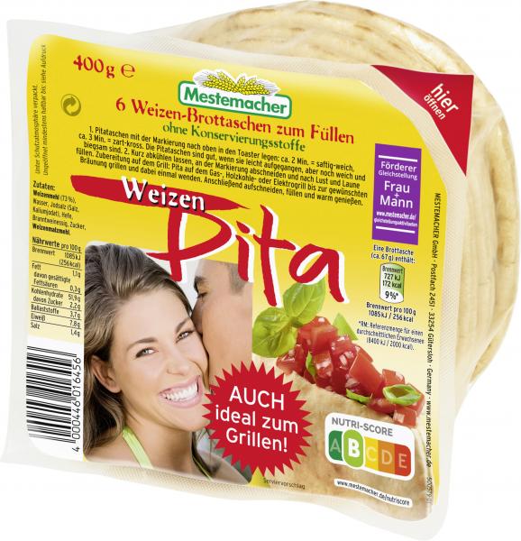 Mestemacher Pita Weizen-Brottaschen 