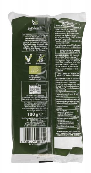 Biozentrale Reiswaffeln Zartbitter 