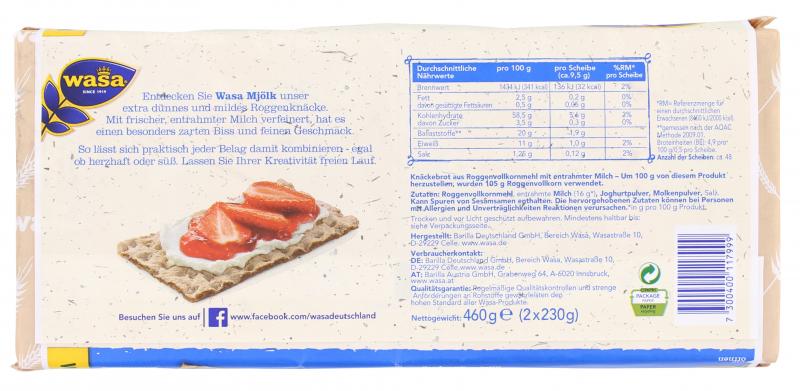 Wasa Knäckebrot Mjölk