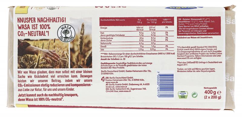 Wasa Knäckebrot Sesam