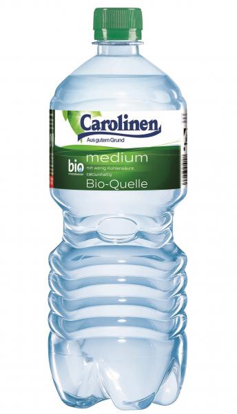 Carolinen Bio Mineralwasser medium PET (Einweg)