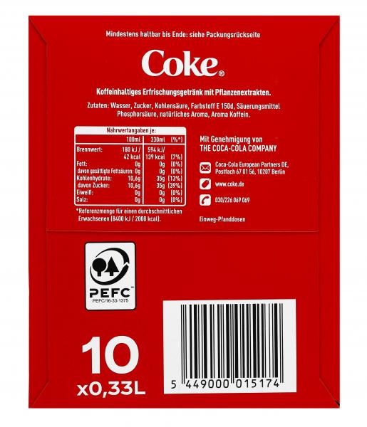 Coca-Cola Original Taste Dosen (Einweg)