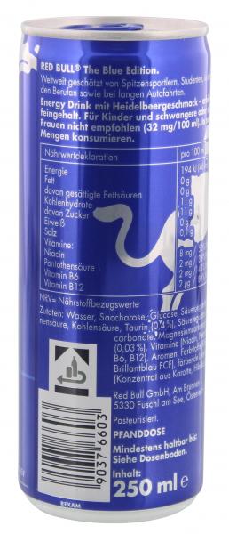 Red Bull Energy Drink Blue Edition Heidelbeere (Einweg)