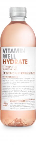 Vitamin Well Hydrate Erdbeer-Rhabarber-Geschmack (Einweg)