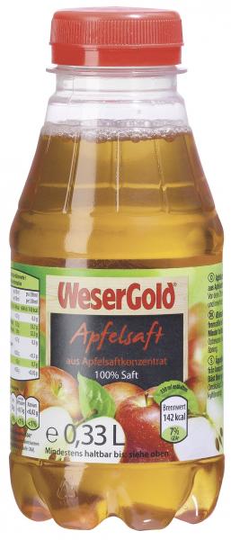 Wesergold Apfelsaft (Einweg)