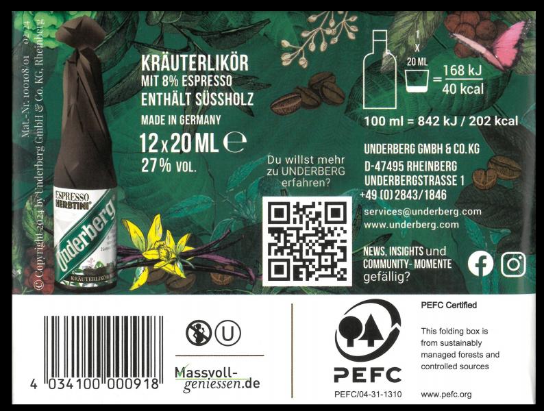 Underberg Espresso Herbtini