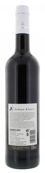 Johann Klauss Dornfelder Rotwein halbtrocken