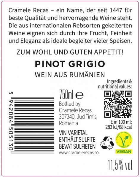 Recas Speis & Trank Pinot Grigio trocken