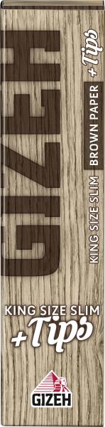 Gizeh Filterpapier Brown King Size Slim + Tips