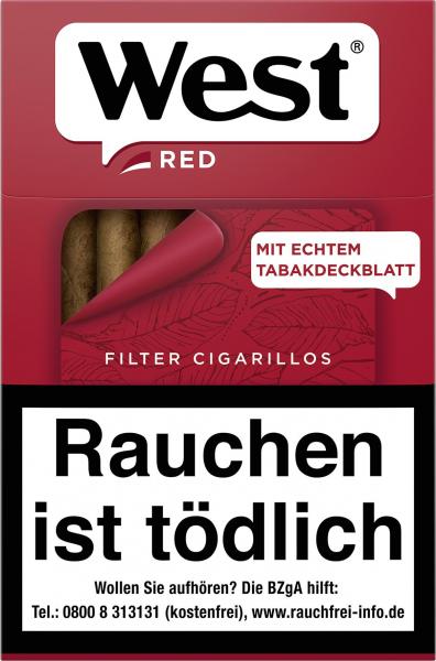 West Red Filter Cigarillos