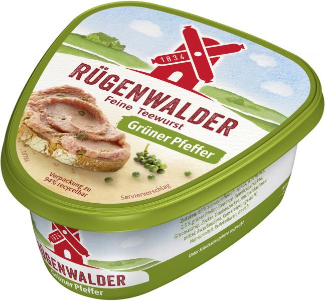 Rügenwalder Mühle Feine Teewurst grüner Pfeffer