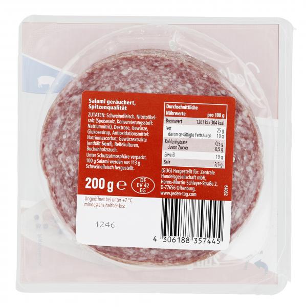 Jeden Tag Salami geräuchert