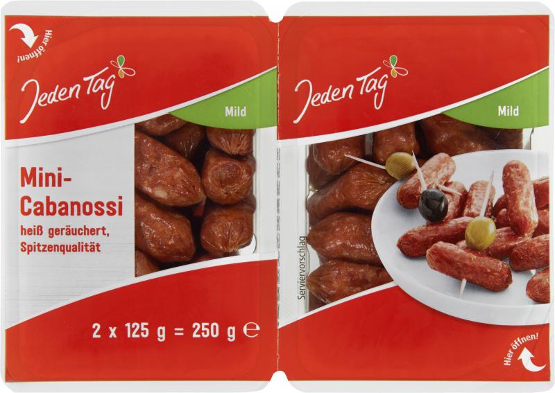 Jeden Tag Mini Cabanossi mild heißgeräuchert