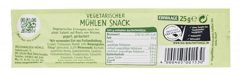 Rügenwalder Mühle Vegetarischer Mühlen Snack Typ Salami