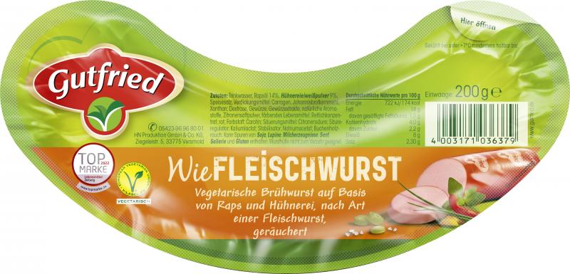 Gutfried vegetarische Fleischwurst