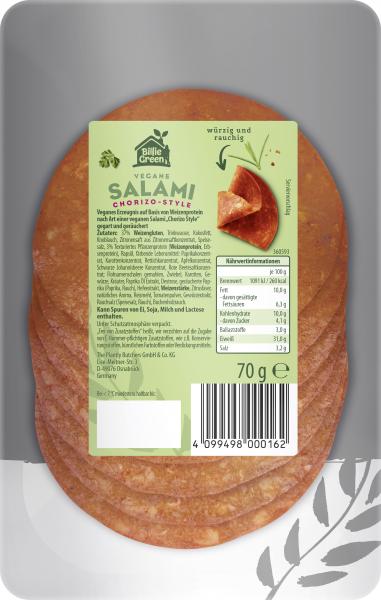 Billie Green Vegane Salami Chorizo-Style