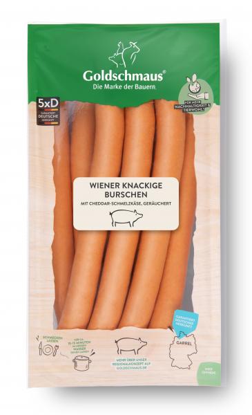 Goldschmaus Wiener knackige Burschen mit Cheddar-Schmelzkäse