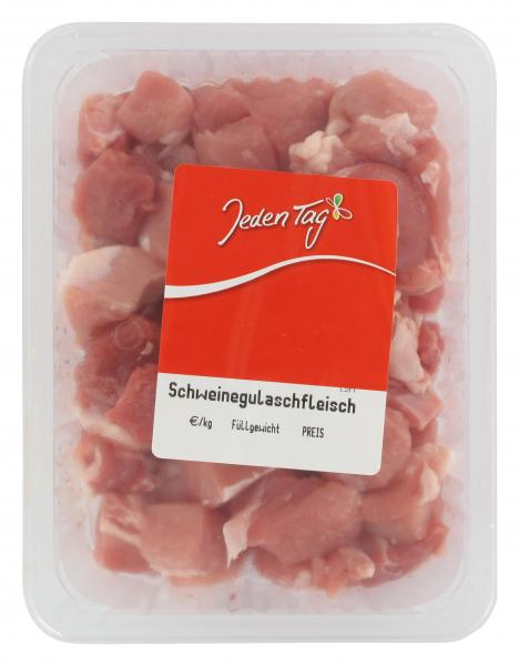 Jeden Tag Schweinegulaschfleisch
