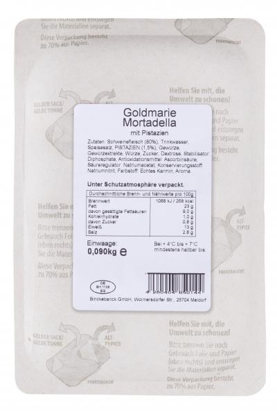 Goldmarie Mortadella mit Pistazien