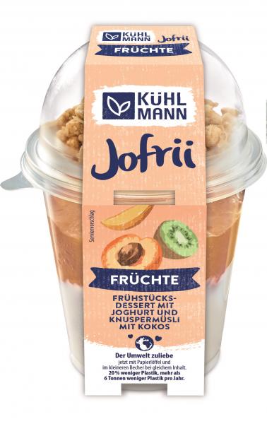 Kühlmann Jofrii Joghurt Früchte und Knuspermüsli mit Kokos