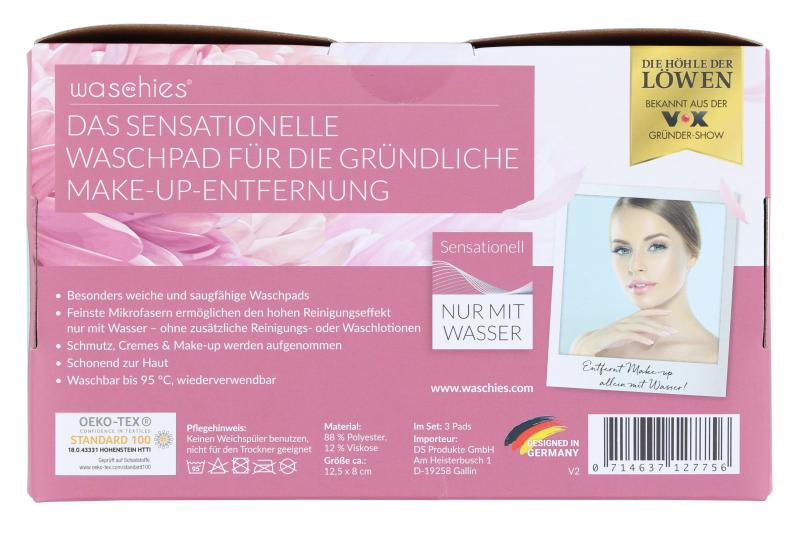 Waschies Abschminkpads 3er Set 12,5x8cm weiß