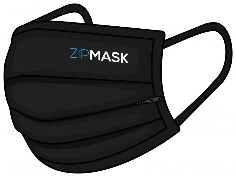 Zipmask Mund-Nasenmaske mit Reißverschluss