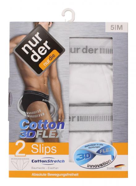 nur der Slip Cotton 3D-Flex classic Gr. 5 M weiß