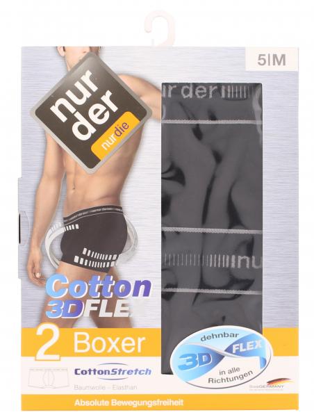 nur der Boxer Cotton 3D-Flex classic Gr. 5 M schwarz