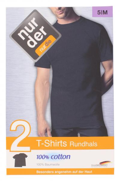 nur der T-Shirt Rundhals classic Gr. 5 M schwarz