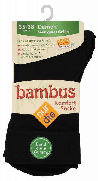 nur die Bambus Komfort Socke Gr. 35-38 schwarz