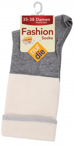 nur die Fashion Socke Gr. 35-38 weiß hellgrau