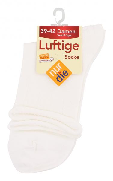 nur die Luftige Socke Gr. 39-42 weiß