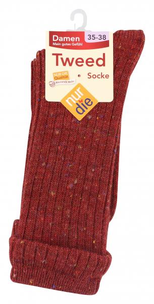 nur die Tweed Socke Gr. 35-38 rot