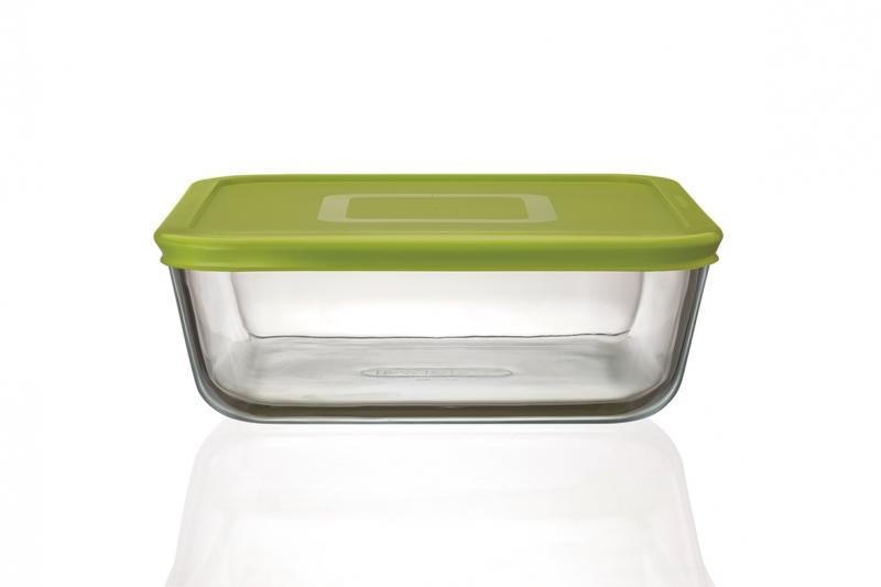 Pyrex Quadratischer Glasbehälter 2,0 Liter grün