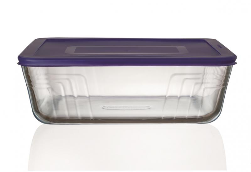 Pyrex Quadratischer Glasbehälter 4,0 Liter violett
