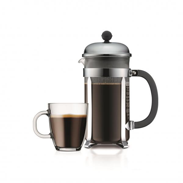 Bodum Chambord Kaffeeset Kaffeebereiter 1 Liter + 4 Becher