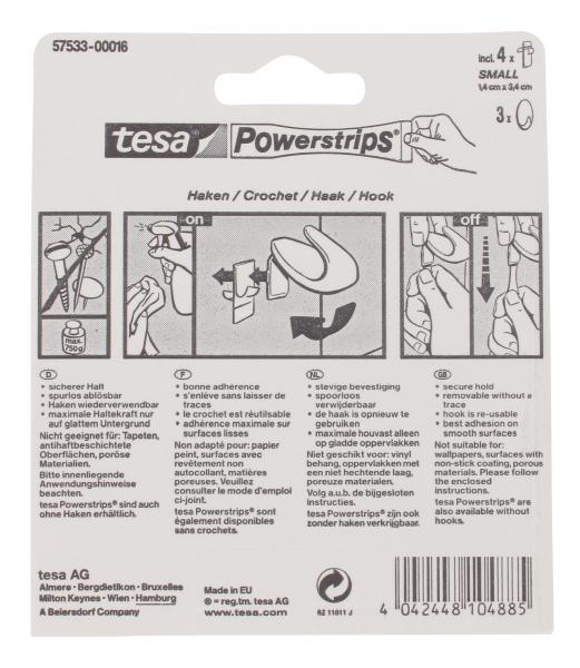 Tesa Powerstrips Haken small weiß
